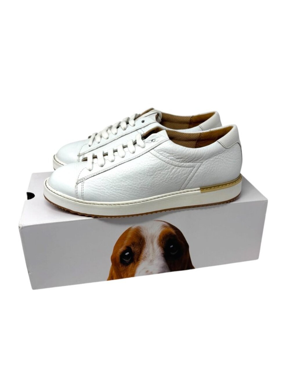 Hush Puppies Sabine White Leather Sneakers Tennis Shoes Trainers Size 8.5W Wide - Picture 4 of 11